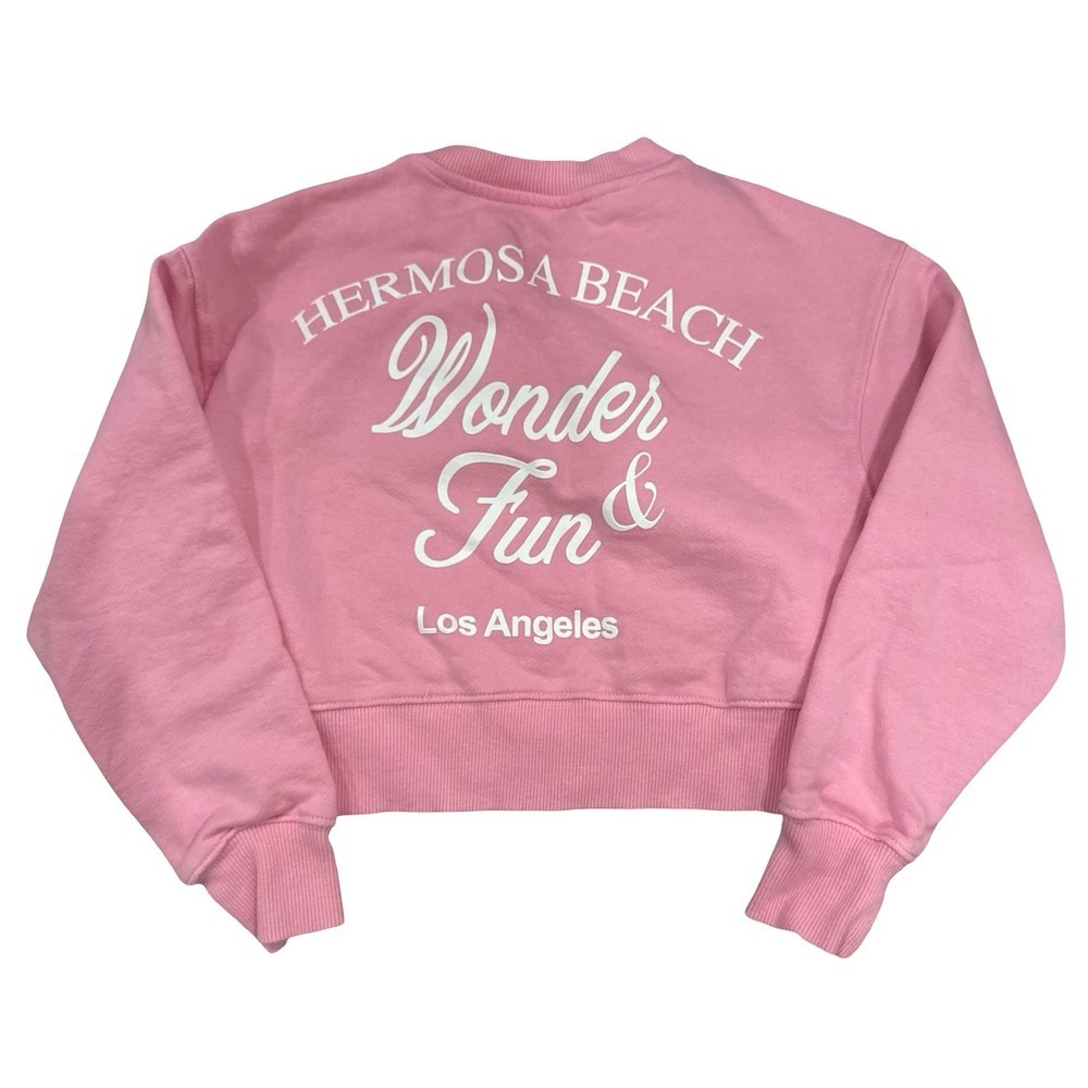 Zara Sweatshirt Pink Hermosa Beach Wonder Fun Graphic Kids Size 9-10 - Picture 3 of 3
